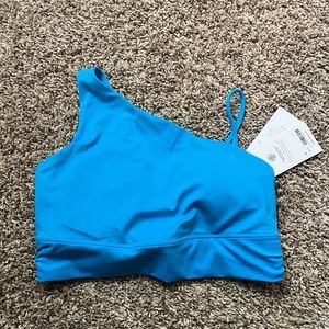NWT Athleta Athena Long line Sports Bra Blue Sz Medium